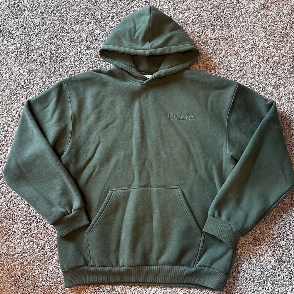 Comfrt unisex Olive Green Men's Hoodie